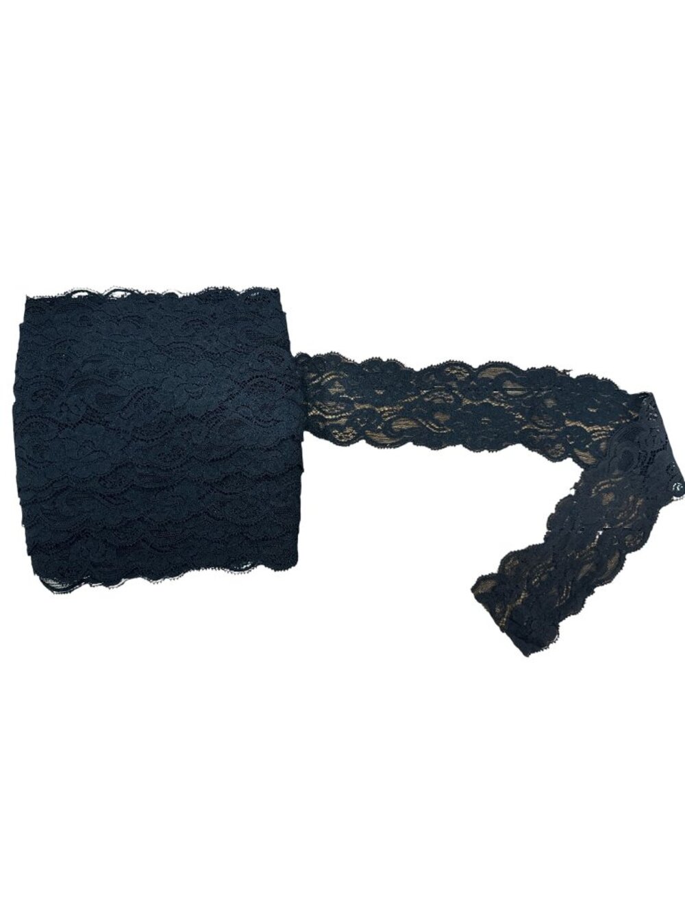 Black Stretch Scalloped Lace Trim 3 Inches Wide Sewing Crafting DIY Material 20